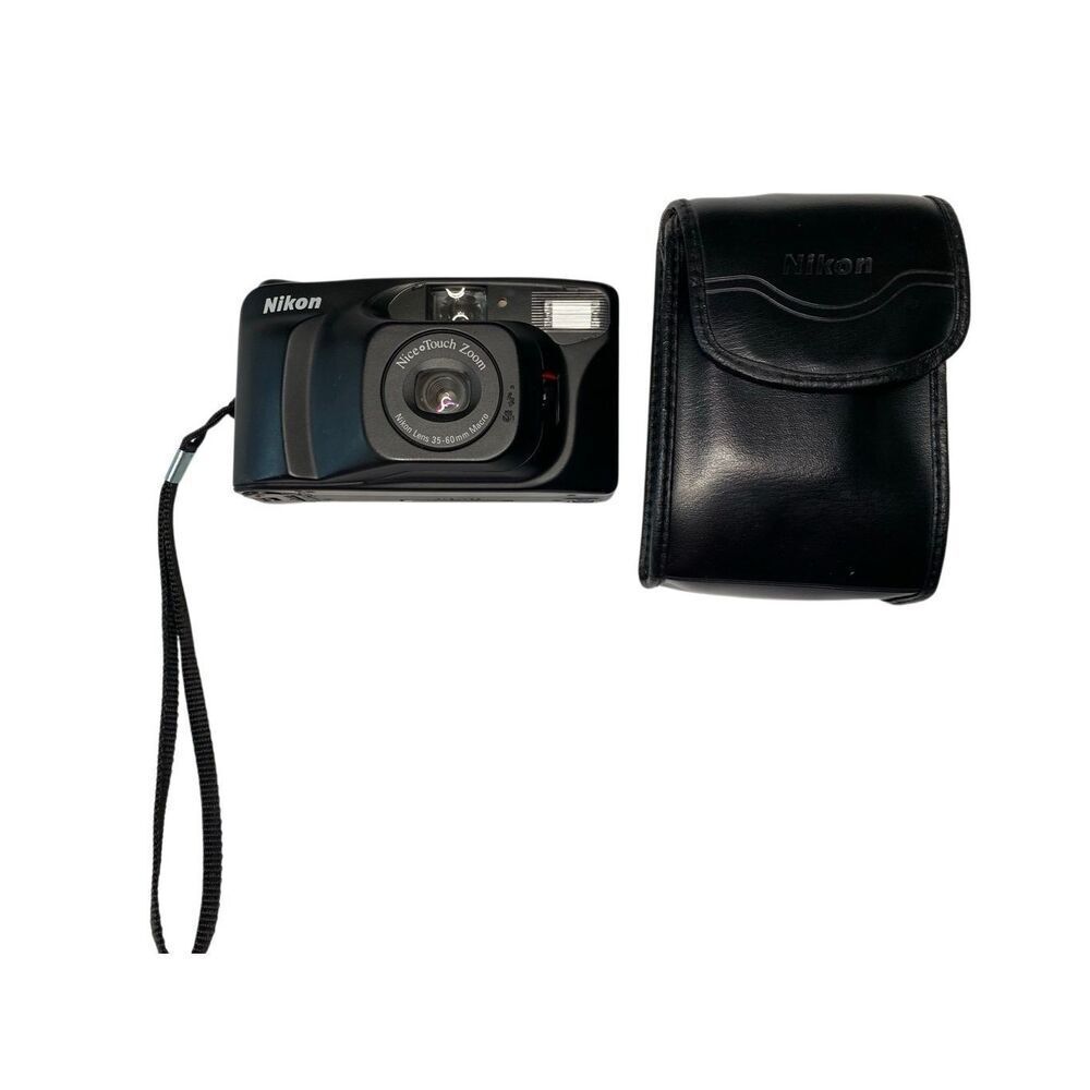 Nikon Nice Touch Zoom 35mm Point And Shoot Camera With Case 35-60mm Macro Black
